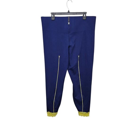 NWT Savage X Fenty Hotline Blue Yellow Lace Trimmed High Waist Legging Sz 4X - Picture 1 of 5